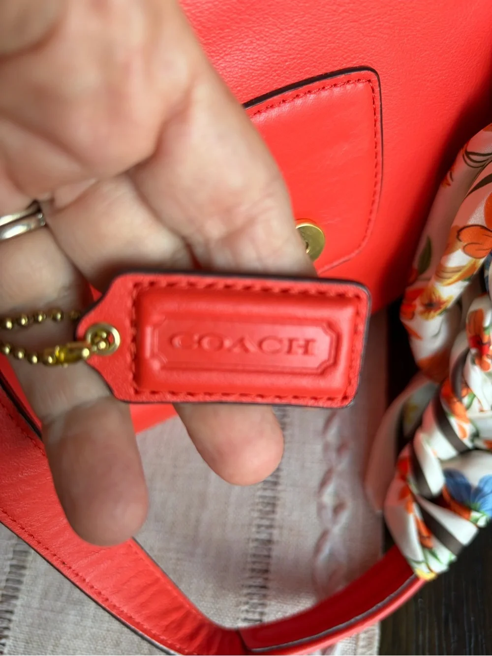 Coach Campbell Small Leather Satchel W/crossbody Strap